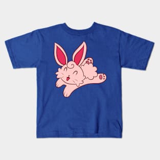 Happy Pink Bunny Kids T-Shirt